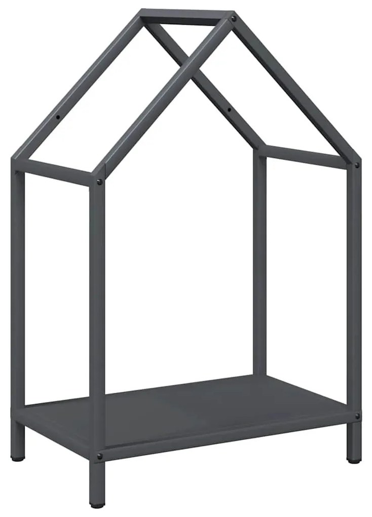 antracitszürke hidegen hengerelt acél tűzifatároló 40x25x60 cm