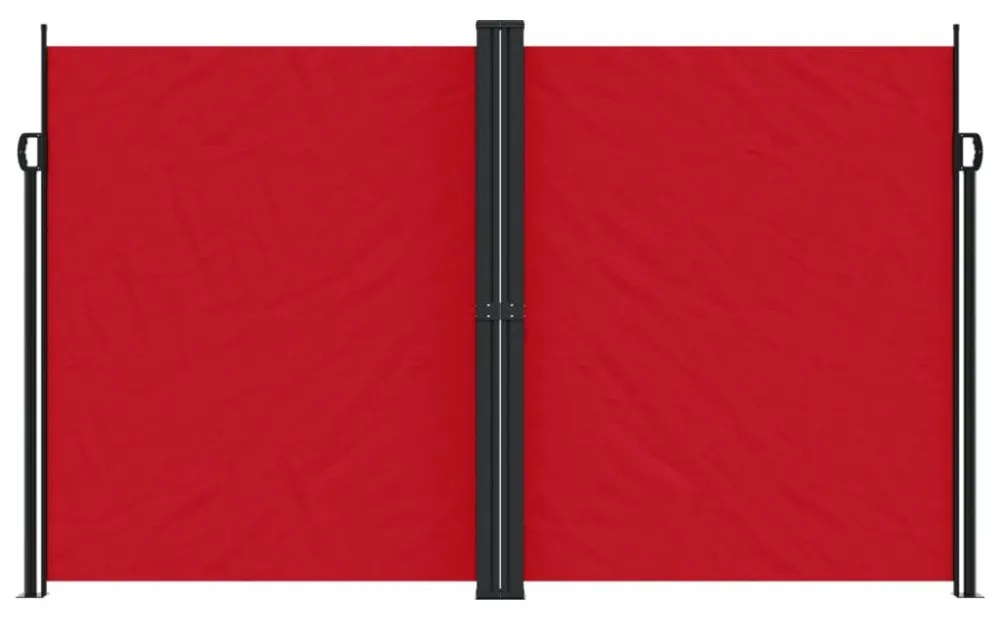 piros behúzható oldalsó napellenző 200 x 600 cm