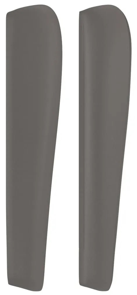 szürke műbőr fejtámla szárnyakkal 83 x 23 x 118/128 cm