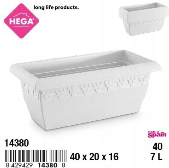 Téglalap alakú virágtartó 40cm,1db