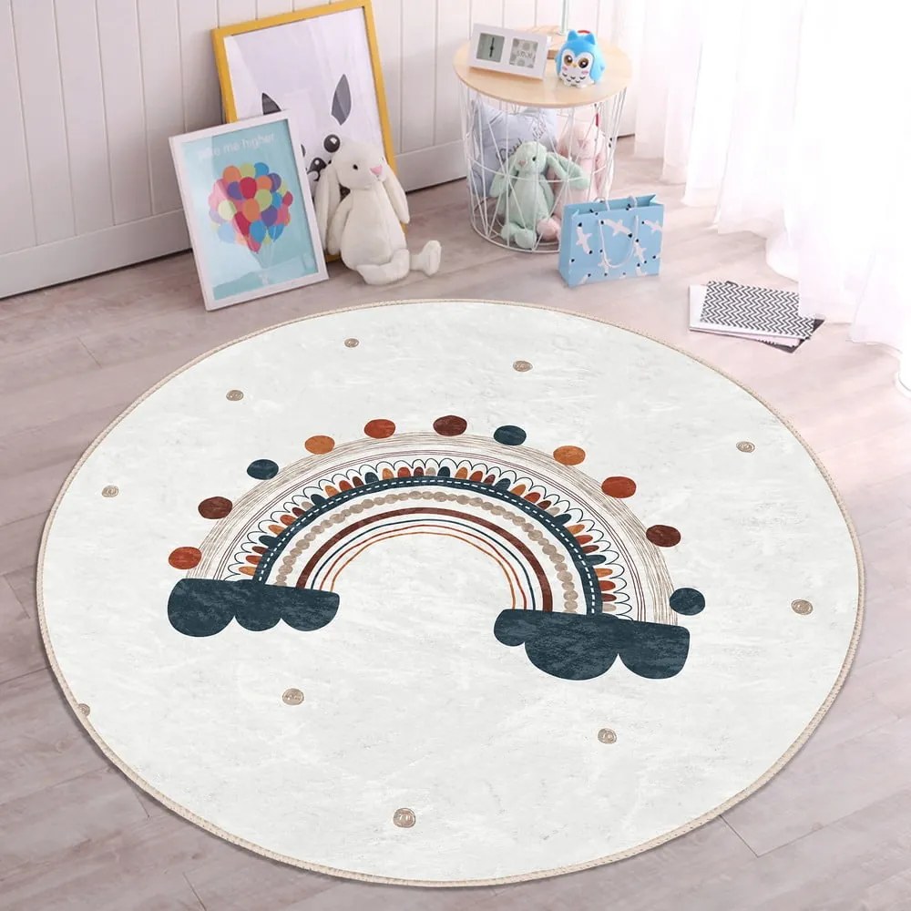 Krémszínű gyerek szőnyeg ø 120 cm Comfort – Mila Home