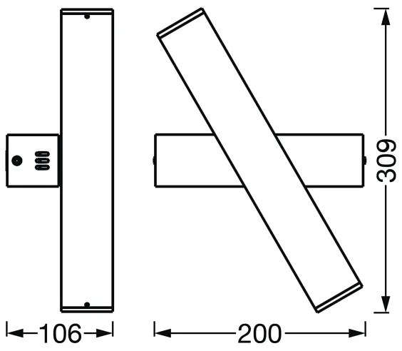 Ledvance - LED Dimmelhető fali lámpa SMART+ CROSS 2xLED/6W/230V Wi-Fi