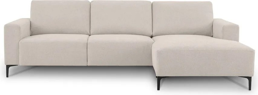 Bézs zsenília sarokkanapé (jobb oldali-heverő résszel) Fabian – Scandic
