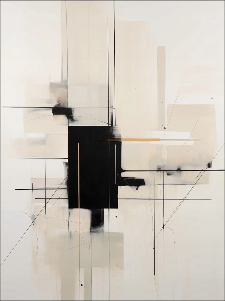 Absztrakt művészet poszter B2 50x70cm Bézs bronz kép #576