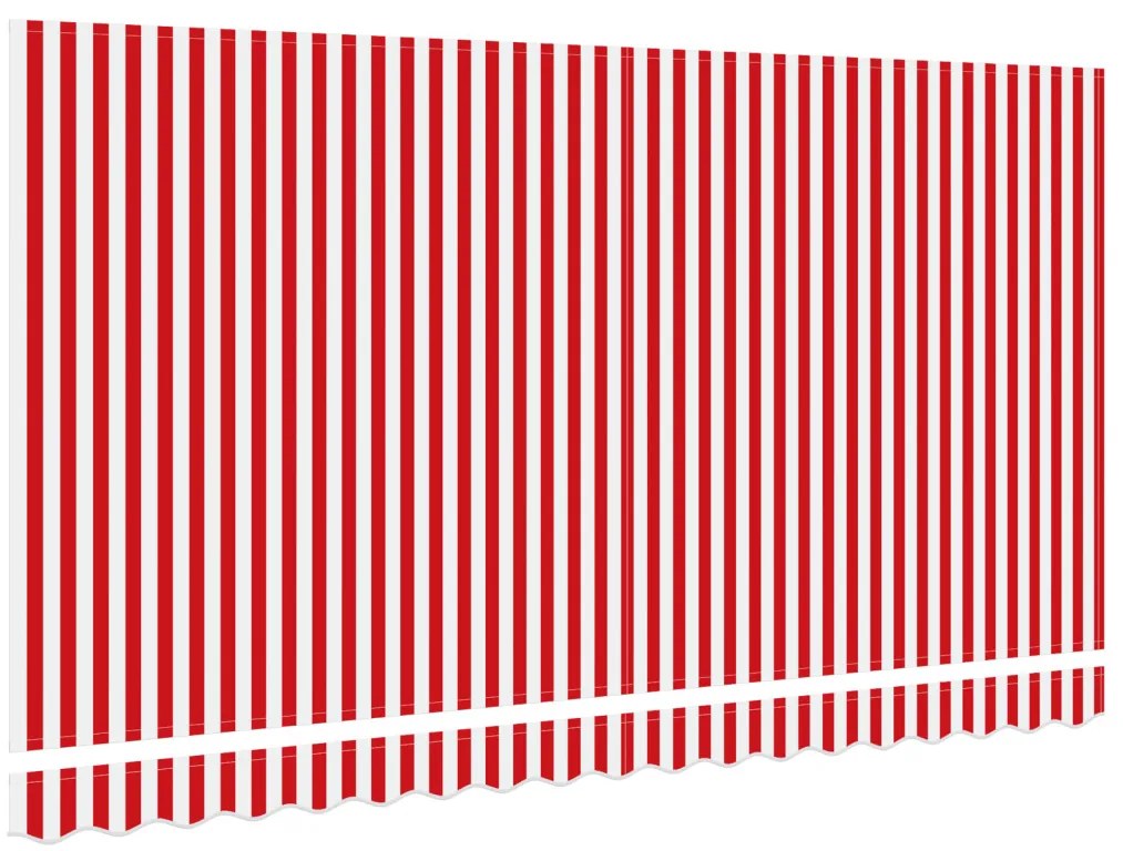 Napellenző Csere Szövet 4x2 m Keretre Piros és Fehér