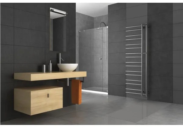 P.M.H. T2C-L - THEIA fürdőszobai törölközőszárító radiátor 352 W 154 cm balos/fényes króm