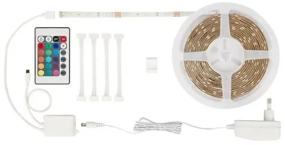 Brilo - LEG RGBW Dimmelető szalag 6,5m LED/22W/230V + + távirányító