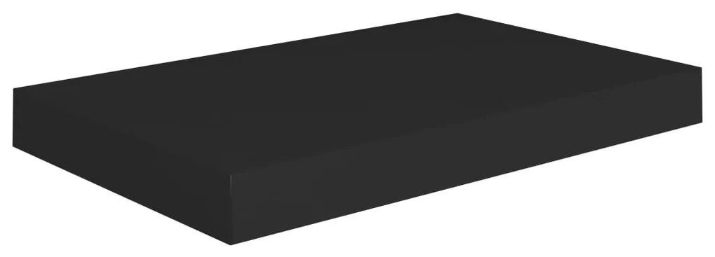 fekete MDF lebegő fali polc 40 x 23 x 3,8 cm