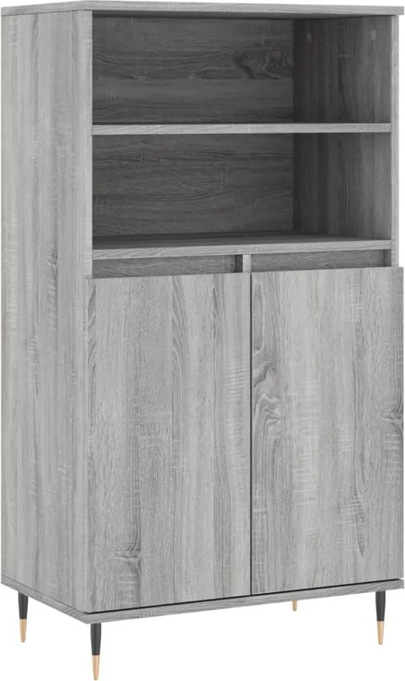 vidaXL szürke sonoma szerelt fa magasszekrény 60 x 36 x 110 cm