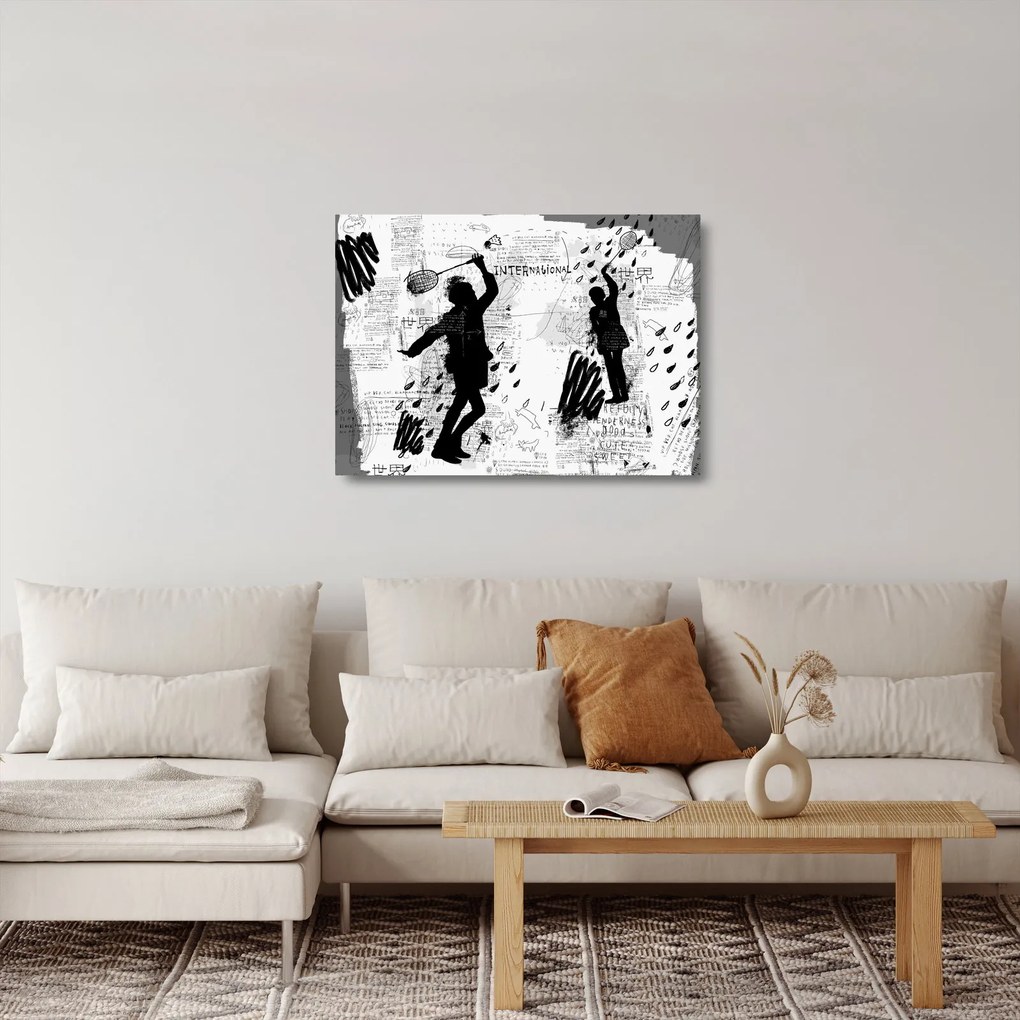 Kép - Street art - zűrzavar (üvegen) (70x50 cm)