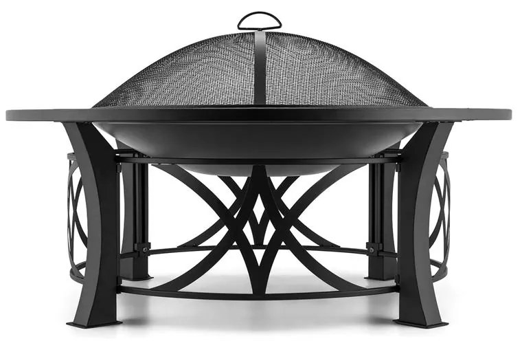 Blumfeldt Ronda, tűzrakóhely, Ø95cm, grill, szikrák elleni védelem, acél, polírozott