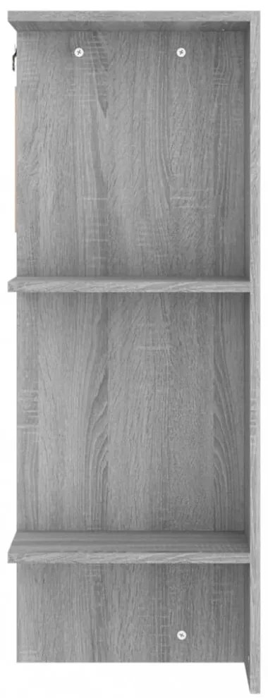 szürke sonoma színű szerelt fa előszobaszekrény 97,5x37x99 cm