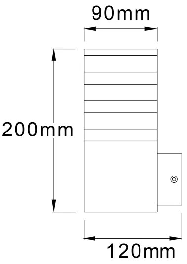 Kültéri fali lámpa TEKSAS szenzorral 1xE27/12W/230V IP44 antracit