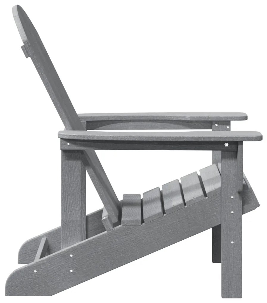 Adirondack szék Világosszürke 74x82x91 cm HDPE