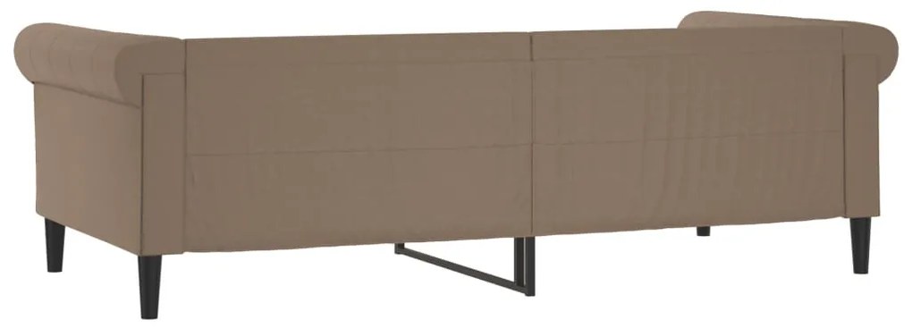 kávészínű műbőr kanapéágy 90 x 200 cm
