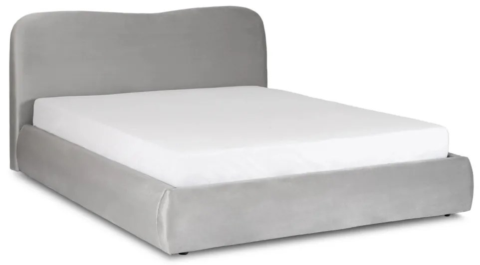 Kárpitozott Franciaágy Szürke Színben Ágynemütartóval. 160x200 BRISTOL