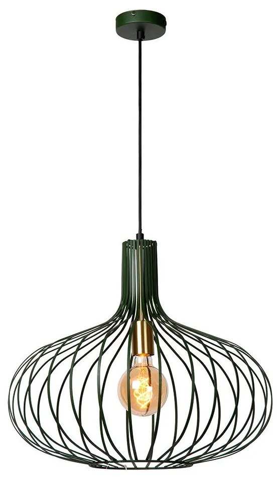 Lucide 78374/65/33 - Csillár zsinóron MANUELA 1xE27/60W/230V á. 65 cm zöld