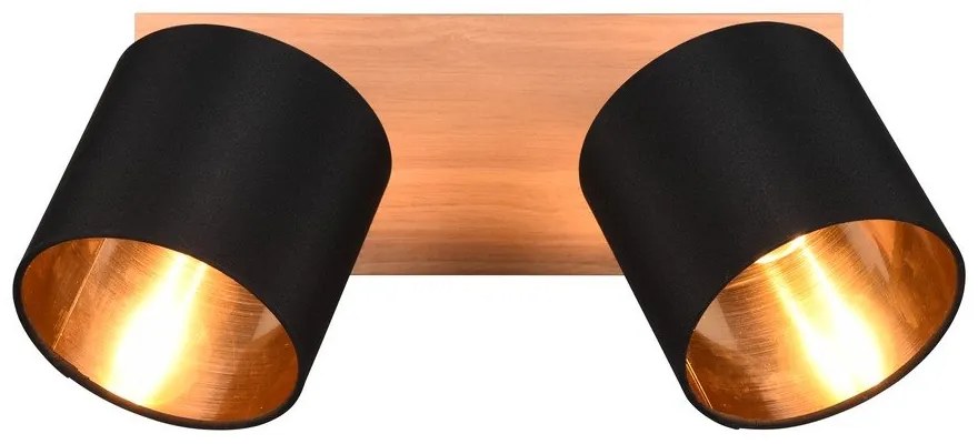 Fekete-natúr színű spotlámpa ø 12 cm Tommy – Reality