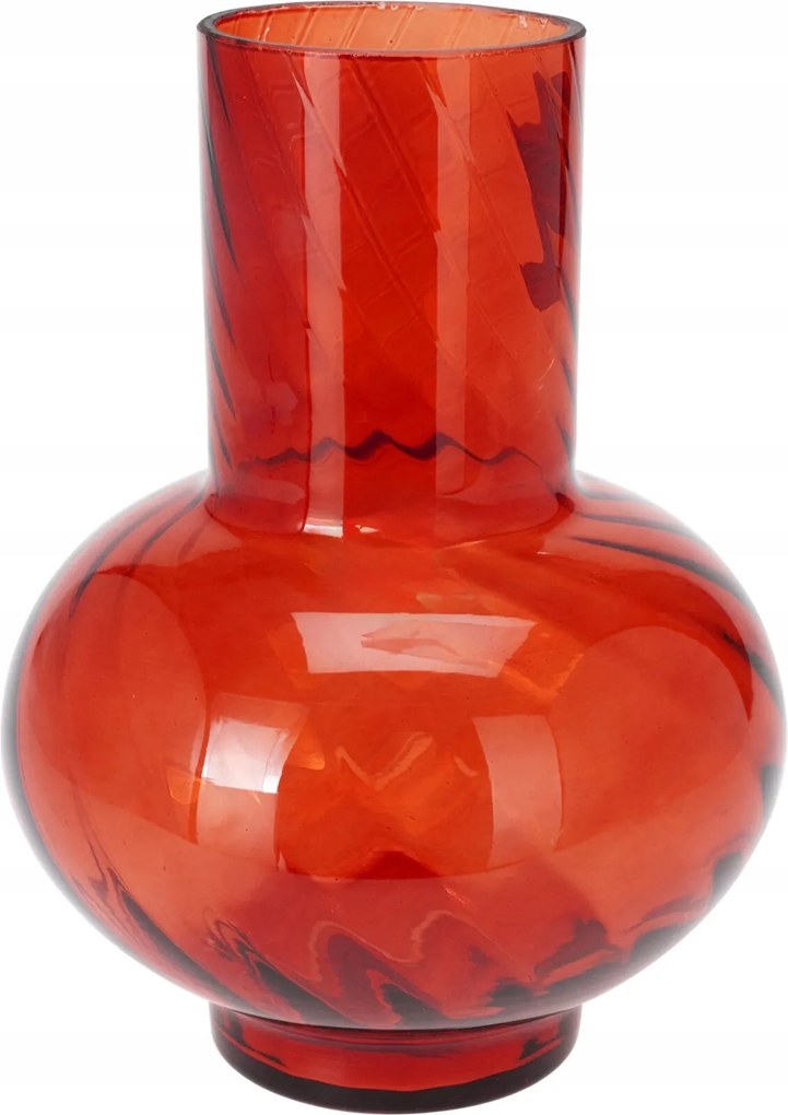 Üvegváza 23 x 17 cm, sötétpiros