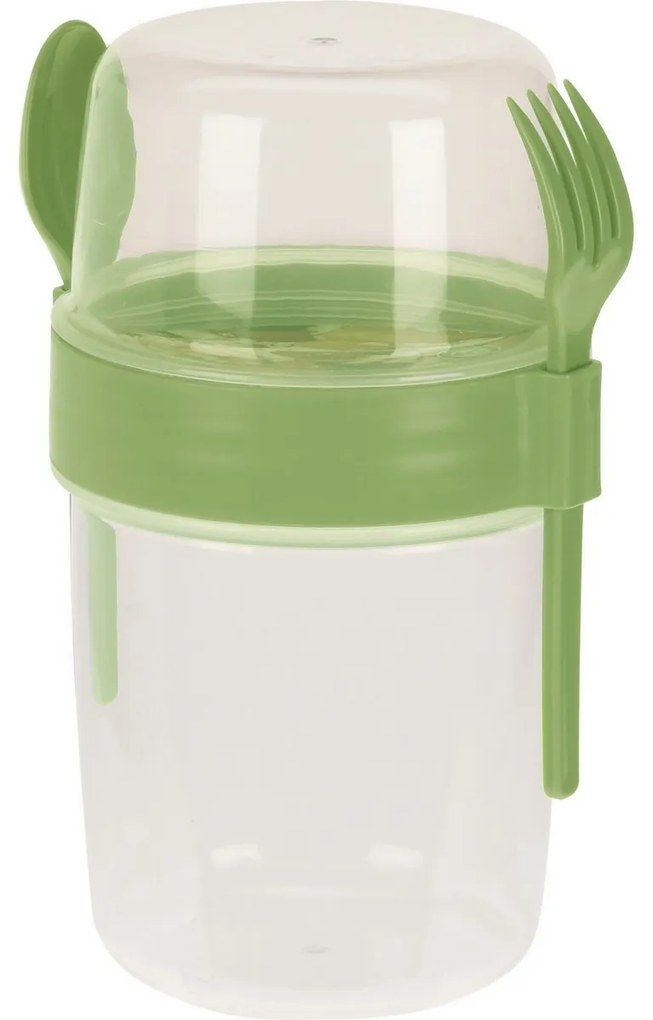 EH Salátástál evőeszközzel, 1100 ml, műanyag, színes