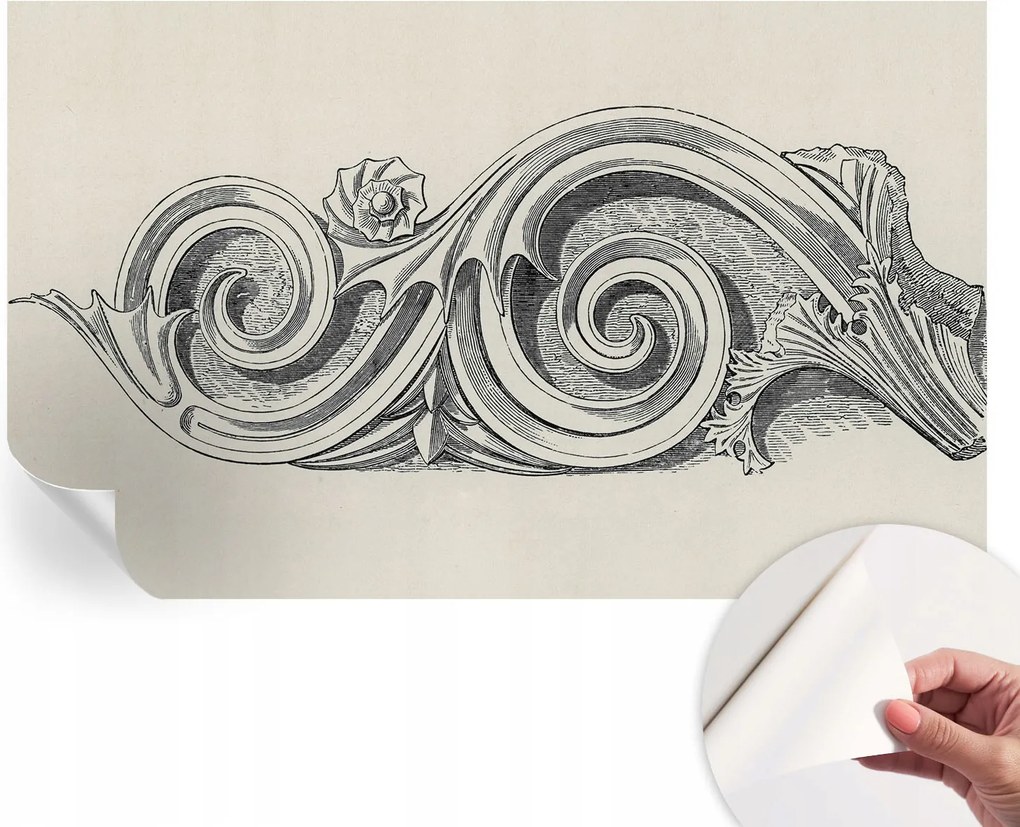 Öntapadós tapéta Divatos 3D fali ragasztóval Növényi dísz 416x254 cm