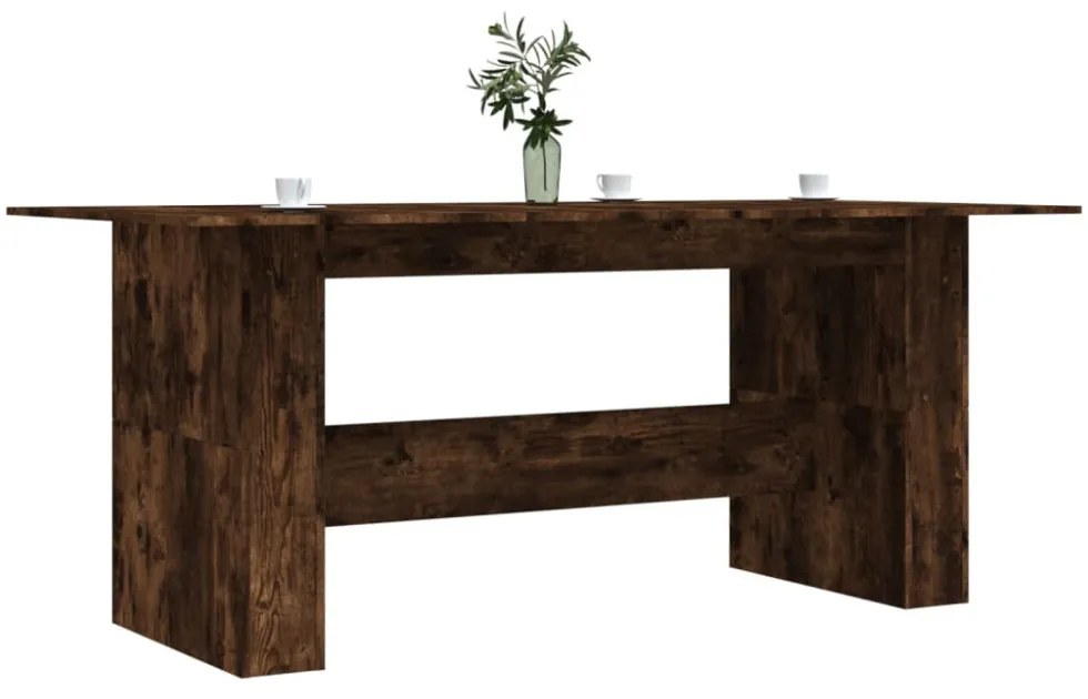 füstös tölgy színű szerelt fa étkezőasztal 180 x 90 x 76 cm
