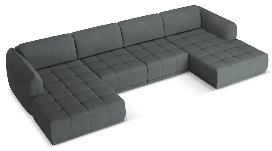 Sötétszürke sarokkanapé Hoku – Makamii