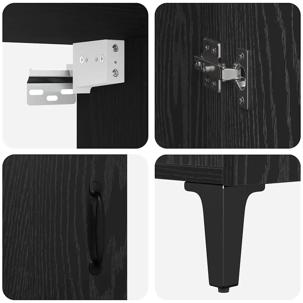 Magasfiú Musta tammi 69.5 x 34 x 180 cm Faanyag