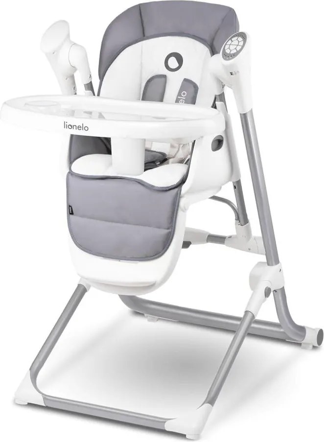 Lionelo - Gyerek étkezőszék NILES szürke 4xAA