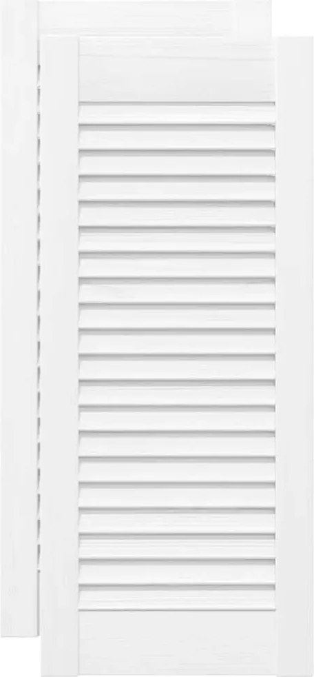 vidaXL 2 db fehér lamellás szekrényajtó 69 x 29,5 cm