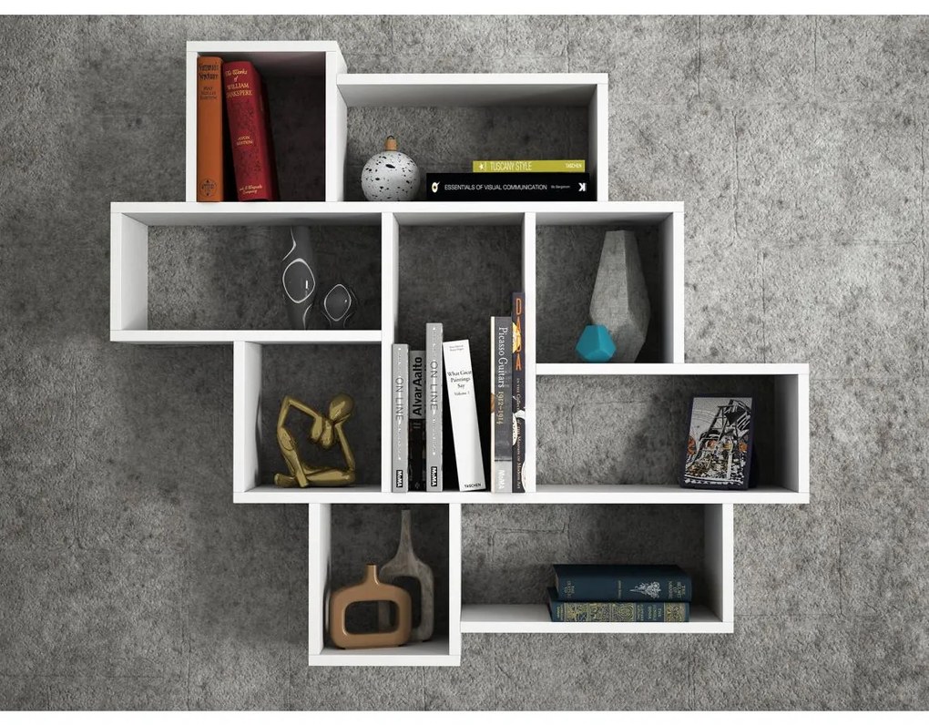 Fali polc PAROLA 103,5x115,5 cm fehér