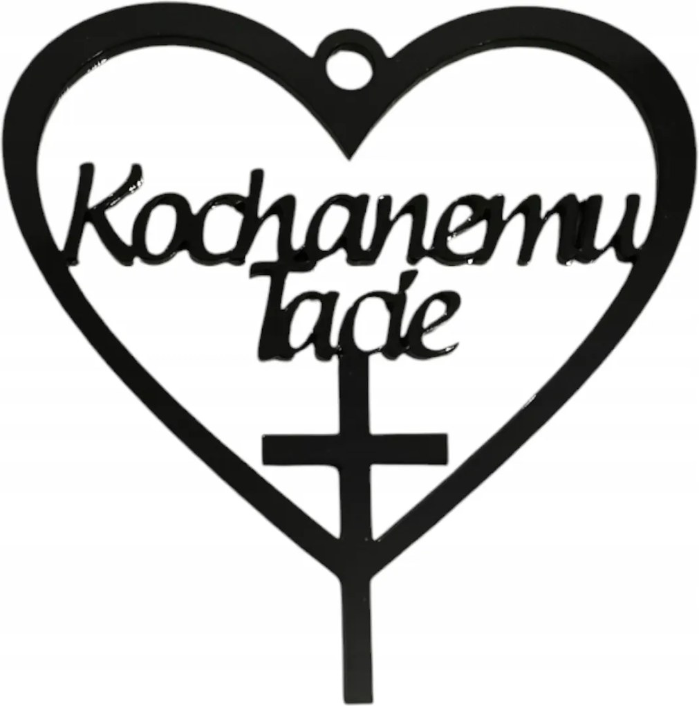 Mécsestartó Kedves Apának plexi fekete , szív, sír medál