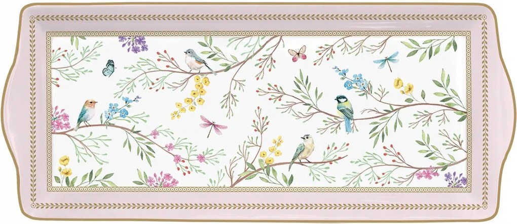 Patera paterka tálca virág motívum színes pasztell ajándék