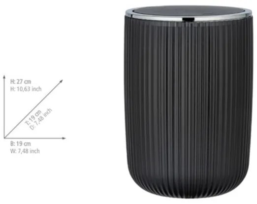 WENKO 24493100 - Hulladékgyűjtő AGROPOLI 19x27 cm szürke