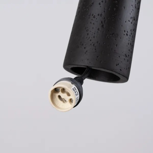 Sollux SL.1355 - Csillár zsinóron ELECTRA 1xGU10/10W/230V beton/fekete