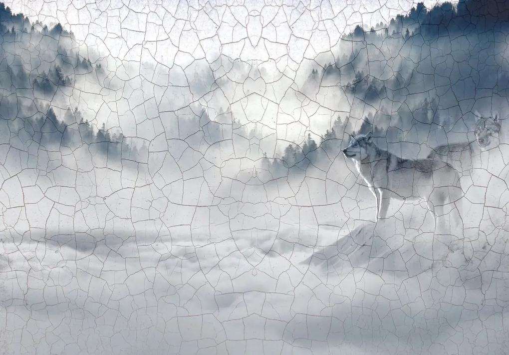 Fotótapéta - Farkas a ködben (254x184 cm)