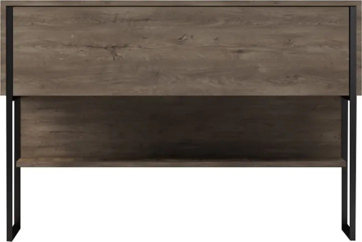 Komód, fekete-dió, 120 cm