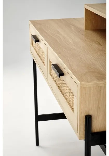 Öltözködő asztal CARMEN 136x104 cm bézs/fekete