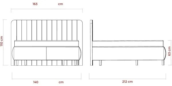 ALEXA bézs kárpitozott ágy matracokkal és ágyneműtárolóval 140x200 cm