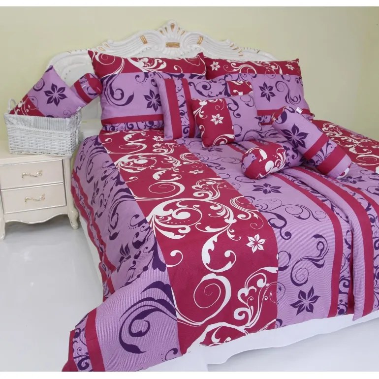 EMI Lilien lila szatén ágyneműhuzat, A standard egyszemélyes ágy szett tartalma: 1x 140x200 + 1x 70x90