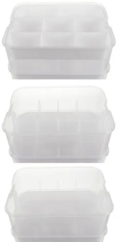 KRUZZEL 3 szintes doboz építőkockákra - játékrendszerező - Kruzzel