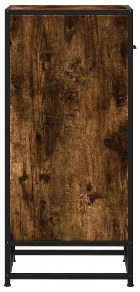 füstös tölgy színű szerelt fa tálalószekrény 35,5 x 35 x 76 cm