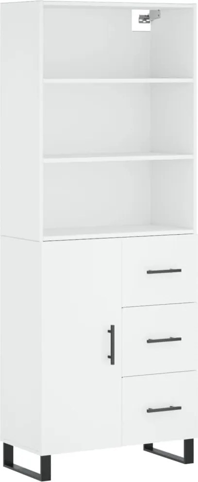 vidaXL fehér szerelt fa magasszekrény 69,5 x 34 x 180 cm