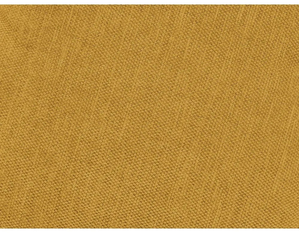 Mustársárga kinyitható-tárolóhelyes sarokkanapé (bal oldali-L alakú) Fuji – Bobochic Paris