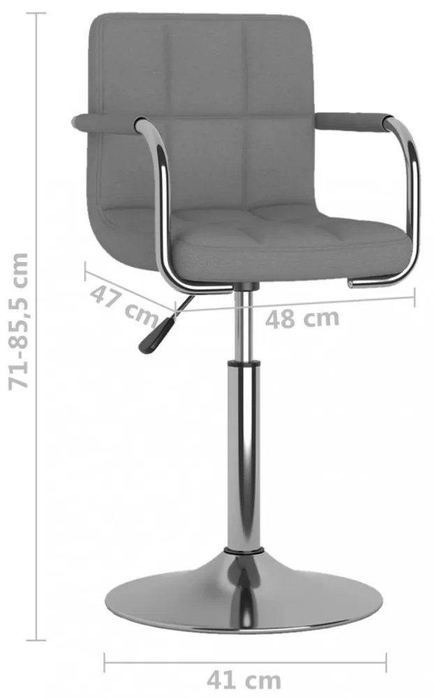 vidaXL világosszürke szövet étkezőszék