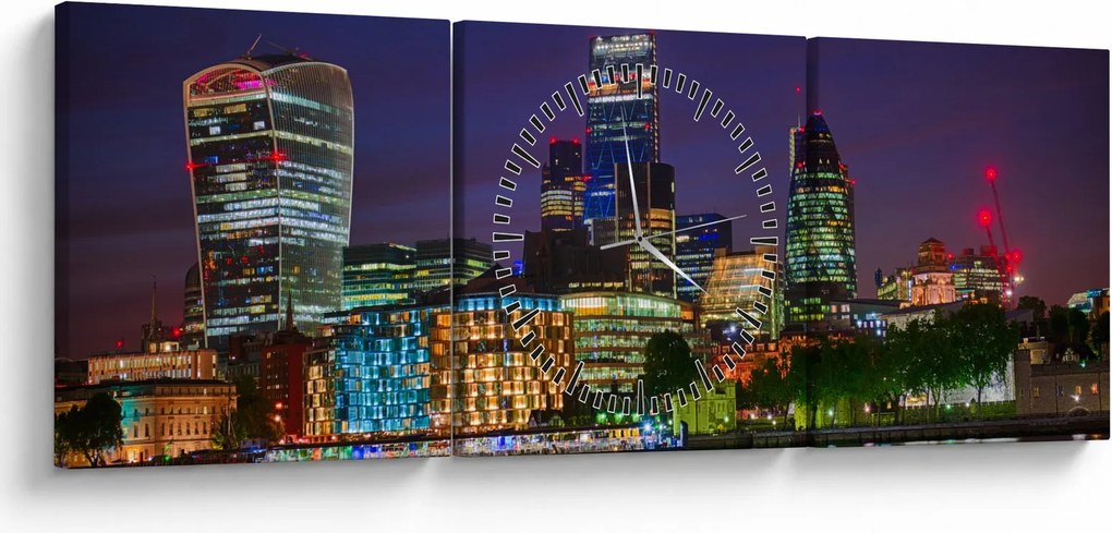 Kép - esti London (órával) (90x30 cm)