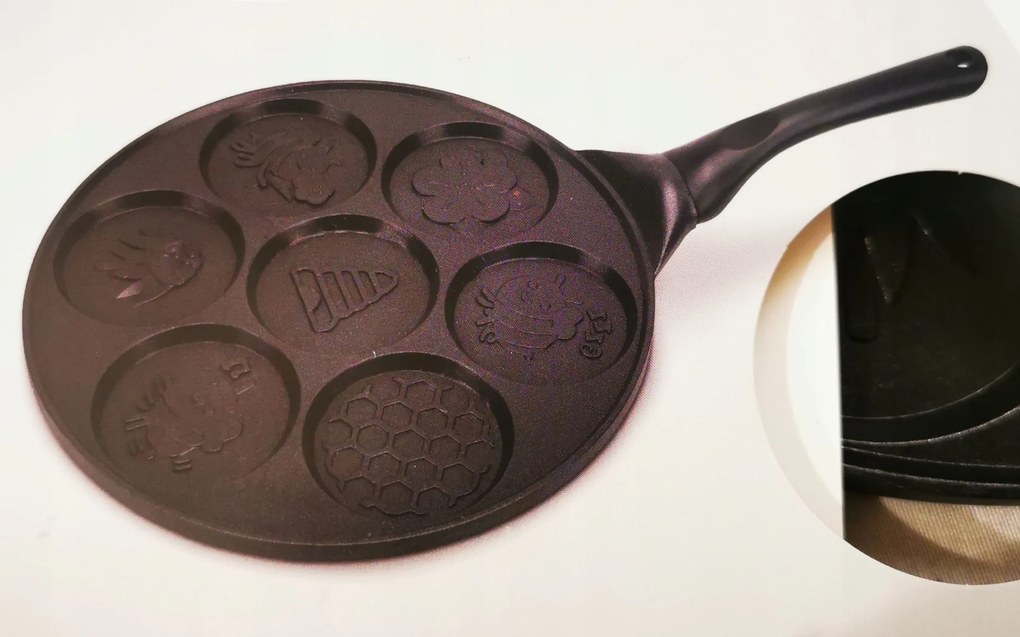 Pancake palacsintasütő Smukee 26cm Méhek fekete Indukciós
