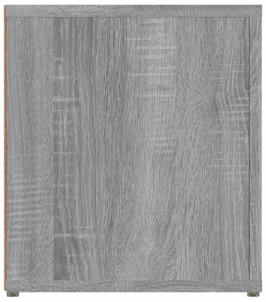 2 db szürke sonoma színű szerelt fa TV-szekrény 80x31,5x36 cm