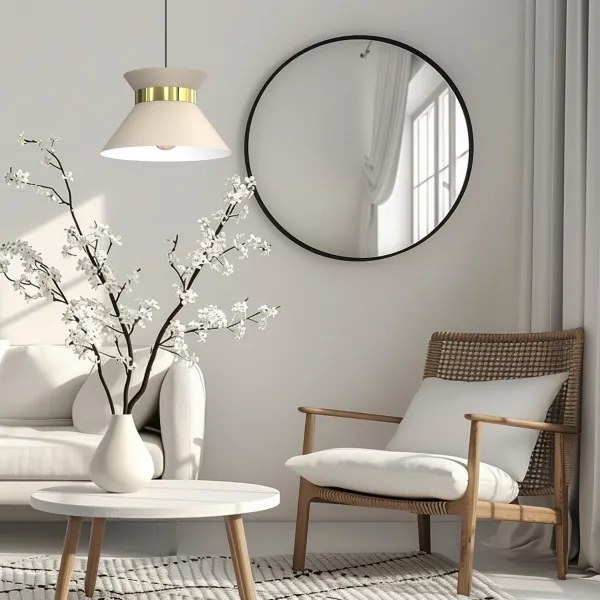 Csillár zsinóron NORGE 1xE27/15W/230V bézs/arany