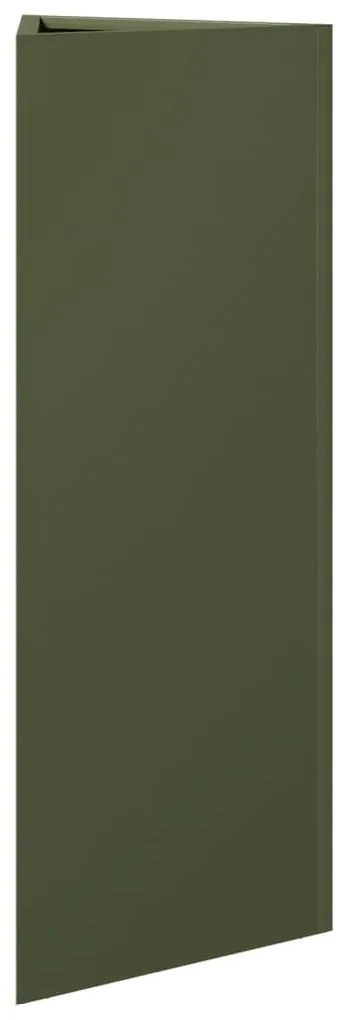 2 db olívazöld acél háromszög alakú kerti ültető 30x26x75 cm